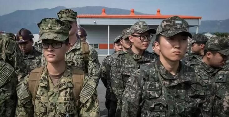 दक्षिण कोरिया र अमेरिकाको संयुक्त नौसैनिक अभ्यास सुरु