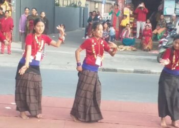 पोखराको सृजनाचोकमा खेलिएको देउसी भैलो