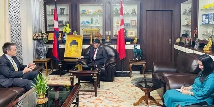 अमेरिकाका नवनियुक्त राजदूत थम्पसनले भेटे प्रचण्ड