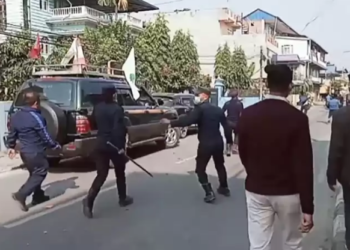 चितवनमा काँग्रेस उम्मेदवार उमेश श्रेष्ठको गाडी तोडफोड