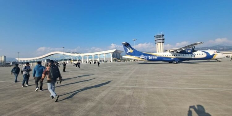 पोखरा क्षेत्रीय अन्तर्राष्ट्रिय विमानस्थलमा परीक्षण उडान