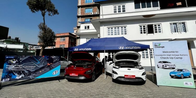 हुन्डाई नेपालले आफ्नो”Be (v) the Change” क्याम्पेन अन्तर्गतर्ग  EV को हाई भोल्टेज ब्याट्री चेकअप क्याम्प सचं ालन गर्दै