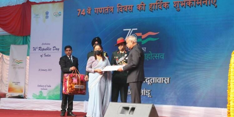 काठमाडौँस्थित दूतावासले मनायो भारतको गणतन्त्र दिवस