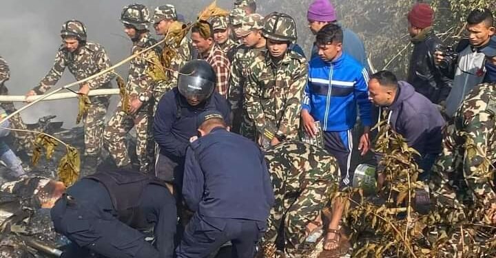 पोखरामा विमान दुर्घटना प्रकरणः ४० जनाको शव निकालियो