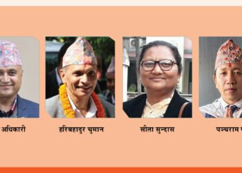 मुख्यमन्त्री अधिकारीसहित तीन मन्त्रीले लिए सपथ