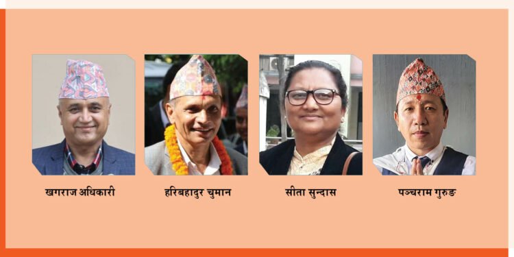 मुख्यमन्त्री अधिकारीसहित तीन मन्त्रीले लिए सपथ