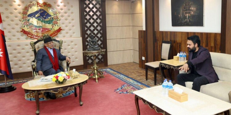 प्रधानमन्त्री प्रचण्ड र मेयर बालेनबीच भेटवार्ता