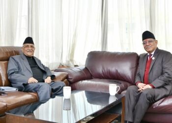 प्रधानमन्त्री दाहाल र अध्यक्ष ओलीबीच भेटवार्ता