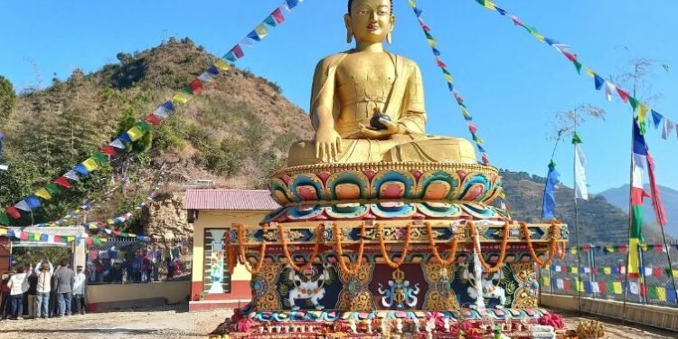 चौँरीदेउरालीमा बुद्धको २२ फिट अग्लो मूर्ति स्थापना