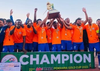 संकटाले पोखराको मैदानमा आहा रारा पोखरा गोल्डकपको उपाधि उचाल्यो