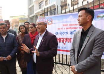 पार्किङको उद्घाटन गरे, मेयर आचार्यले