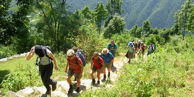 लाहाचोक प्रवद्र्धन गर्न हाइकिङ