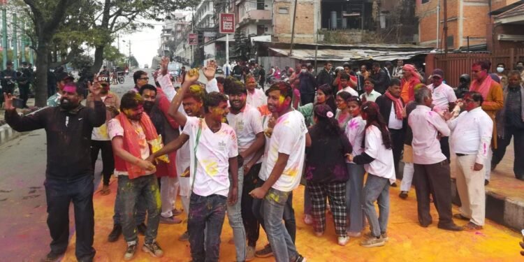 माइतीघर मण्डलामा मनाइयो फगुवा उत्सव