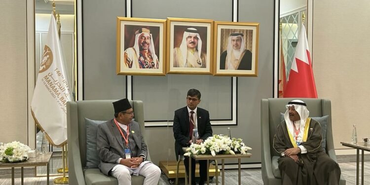 बहराइनका समकक्षी मुसलामसँग सभामुख घिमिरेको शिष्टाचार भेटवार्ता