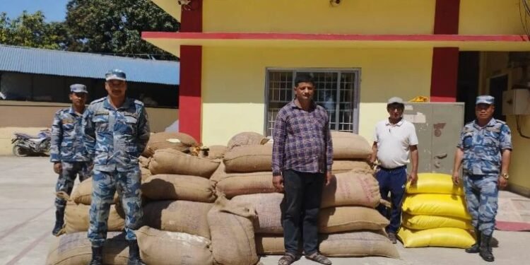बेवारिसे अवस्थामा राखेको चामल र युरिया मल बरामद