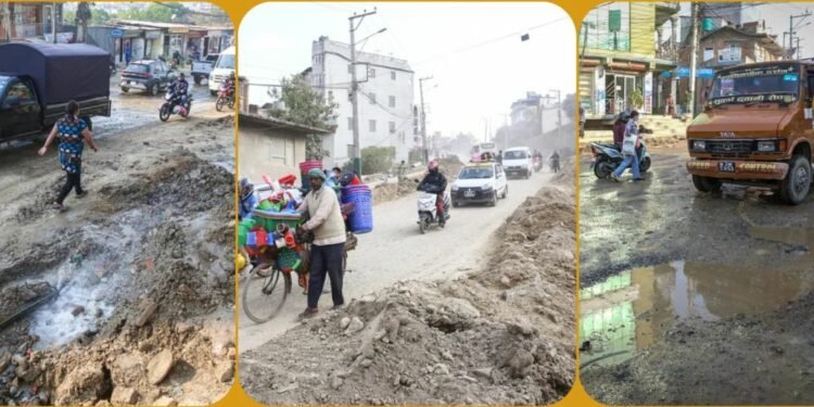 ६ वर्षदेखि ‘भीआईपी’ सडकको हरिबिजोग