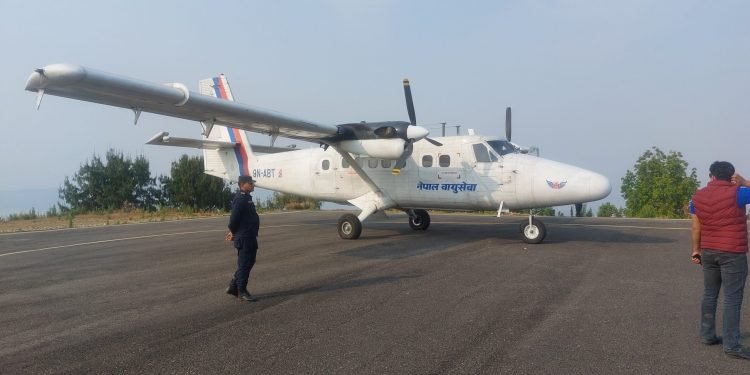 रेसुङ्गा विमानस्थलमा परीक्षण उडान