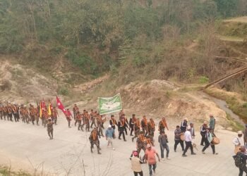 गोरखा–जितगढी पदयात्राका क्रममा सेनाको टोली पाल्पामा