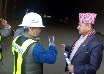 यातायातमन्त्री ज्वालाले गरे नागढुङ्गा सुरुङमार्गको अनुगमन