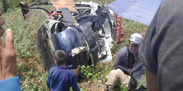 हेलिकोप्टर दुर्घटना अपडेट : एक जनाको मृत्यु