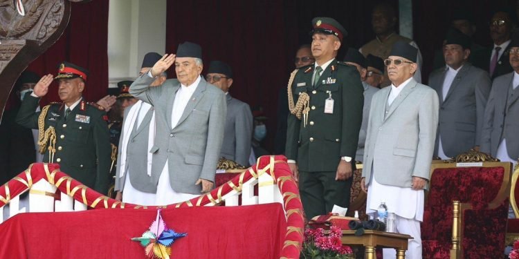 गणतन्त्र दिवसका अपसरमा सैनिक मञ्चमा विशेष समारोह (फोटोफिचर)