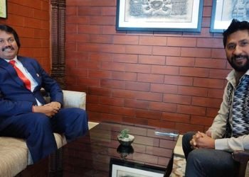 रवि लामिछाने र सिके राउतबीच भेटवार्ता