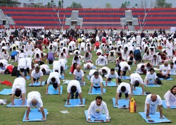 भारतीय दूतावासद्वारा पोखरामा सार्वजनिक योग कार्यक्रम