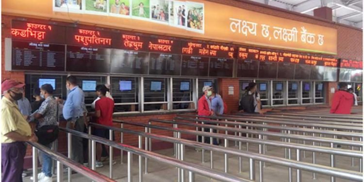 नयाँ बसपार्कमा थपियो ५६ काउण्टर