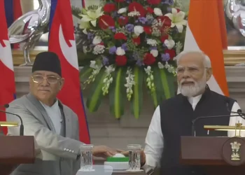 प्रधानमन्त्री प्रचण्ड र मोदीद्वारा रेलमार्गको उद्घाटन