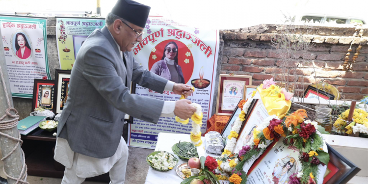 प्रधानमन्त्रीद्धारा डा. सञ्जुप्रति श्रद्धाञ्जली अर्पण