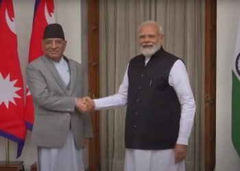 प्रधानमन्त्री प्रचण्ड र भारतीय समकक्षी मोदीबीच भेटवार्ता