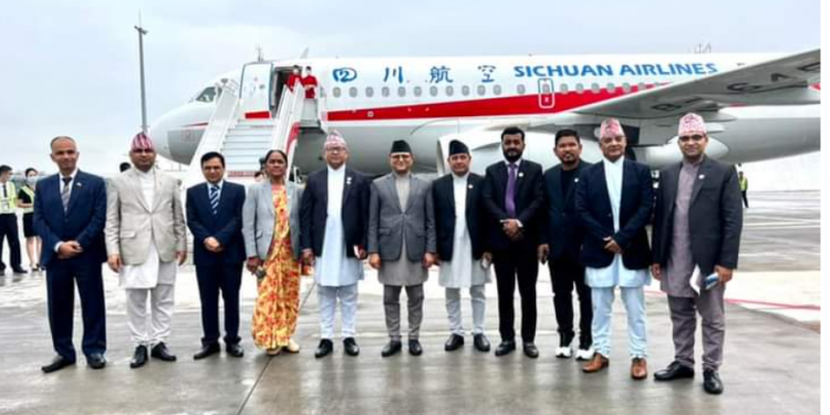 चीनवाट आईपुगे राष्ट्रियसभा अध्यक्ष, पोखरामा गराए पहिलो अन्तराष्ट्रिय उडान