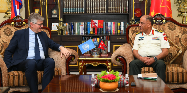 प्रधानसेनापति र राष्ट्रसङ्घका उपमहासचिवबीच शिष्टाचार भेट