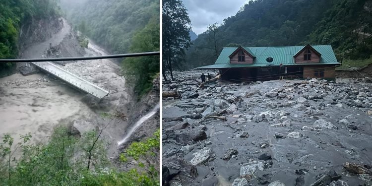 ताप्लेजुङमा पहिरोले एकै परिवारका तीनजना सहित चार बेपत्ता, दोभान बजार जोखिममा