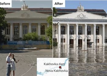 युक्रेनी बाँध भत्किँदा १८ हजारभन्दा घर डुबानमा, रुस(युक्रेन एक अर्कामा दोषारोपण गर्दै