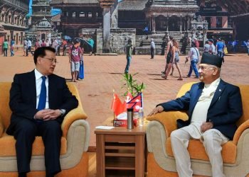 अध्यक्ष ओली र चिनियाँ कम्युनिष्ट पार्टीका नेताबीच भेटवार्ता