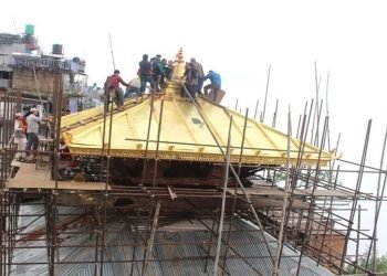 छिम्केश्वरी मन्दिरमा पित्तलको छानो