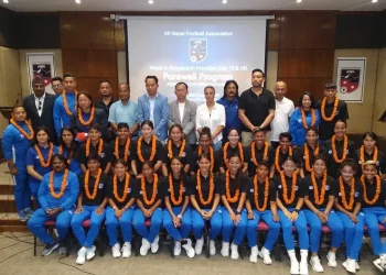 नेपाली राष्ट्रिय महिला फुटबल टोली आज बंगलादेश जाँदै