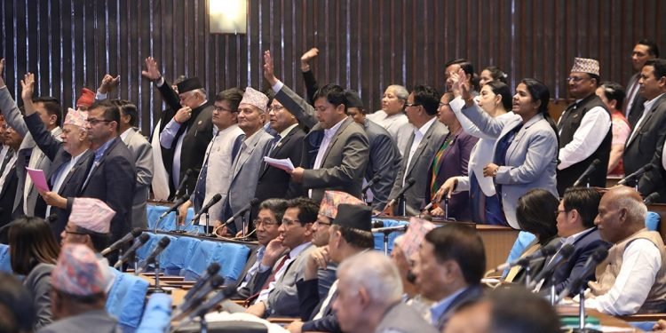 एमालेको अवरोधले संसद् बैठक स्थगित, अर्को बैठक भदौ ३ गते