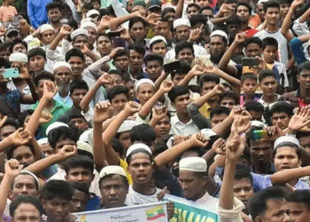 स्वदेश फिर्तीको माग गर्दै बंगलादेशमा रोहिङ्ग्या शरणार्थीद्वारा प्रदर्शन