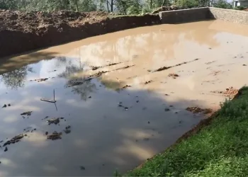 जलाधार संरक्षण गर्न हतुवागढीमा सार्वजनिक पोखरी निर्माण