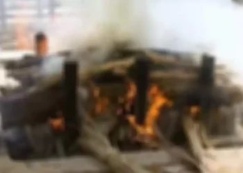 बाबु छोराको एउटै चितामा अन्त्येष्टि