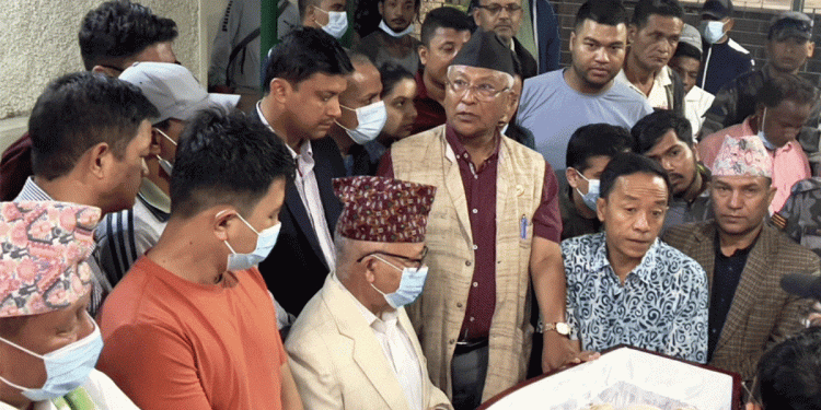 नेम्वाङको निधनमा अध्यक्ष नेपालद्वारा दुःख व्यक्त