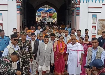 राष्ट्रपति पौडेलद्वारा जानकी मन्दिरमा दर्शन तथा विशेष पूजाअर्चना
