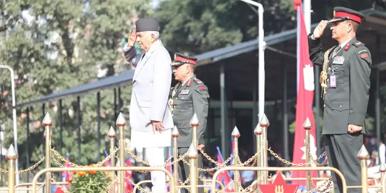 राष्ट्रपति पौडेल संविधान दिवसको मूल समारोहको कार्यक्रममा सहभागी