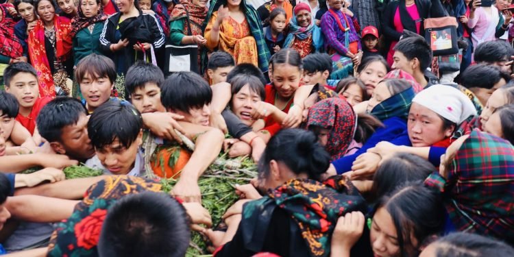 सकियो चार सय वर्ष पुरानो भदौरे सिस्नो खोस्ने पर्व