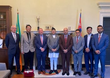 आयरल्याण्डमा सभामुख घिमिरेको भेटघाट सुरु, सिनेट अध्यक्षसँग भेट
