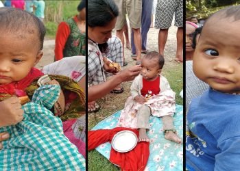 उखुबारीमा हात बाँधी अलपत्र छोडिएको एक शिशुको उद्धार