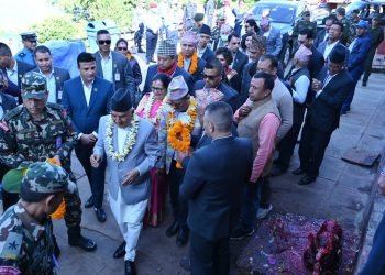 राष्ट्रपति पौडेलद्वारा पलाञ्चोक भगवती मन्दिरमा पूजाअर्चना