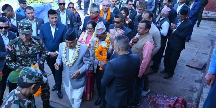 राष्ट्रपति पौडेलद्वारा पलाञ्चोक भगवती मन्दिरमा पूजाअर्चना